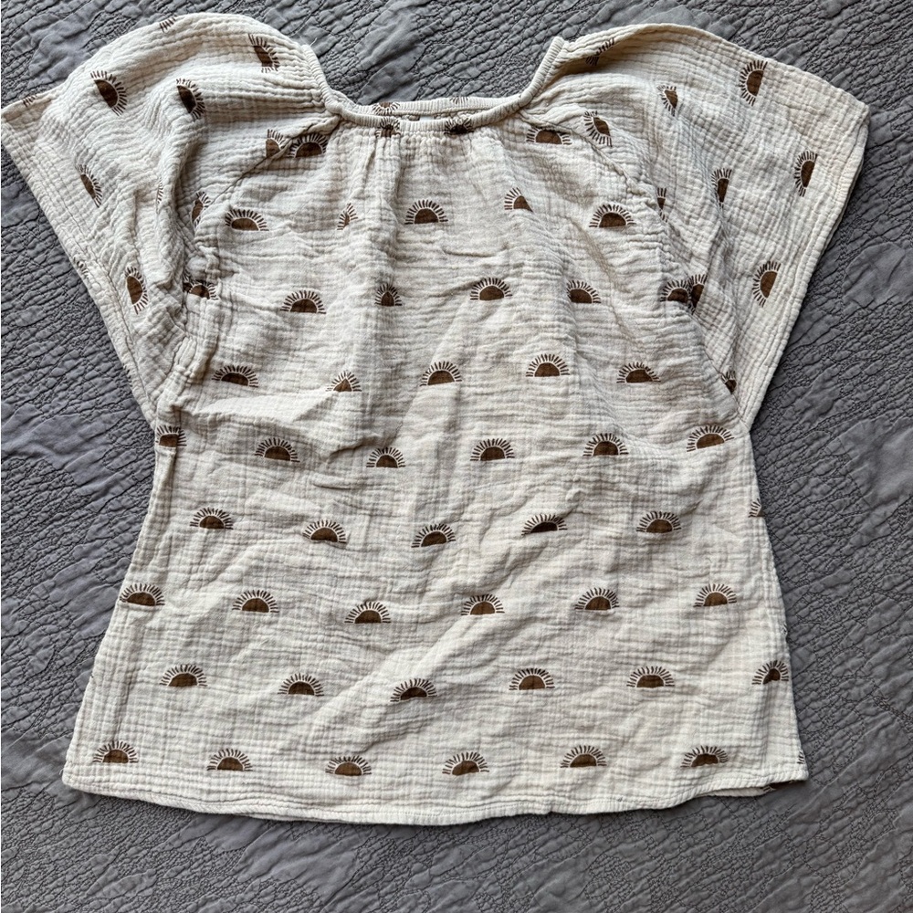Rylee & Cru Gauze Cotton Sun Print Toddler Mini Dress